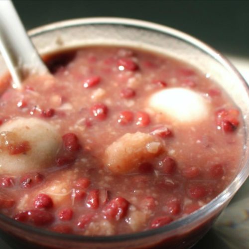 Red Bean Taro Sweet Soup (Hong Dou Yu Tou Tang Shui)